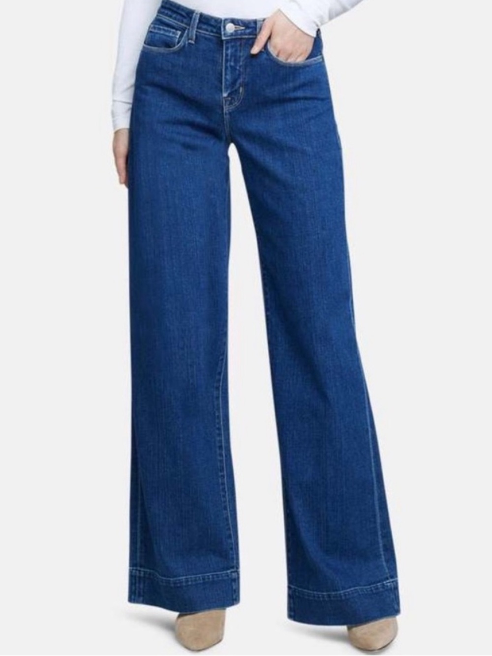 L’AGENCE Women’s Madden High Rise Wide Leg Jean in Durango Wash size 26